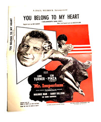 Mr. Imperium Movie Poster Big Band Sheet Music Book for 11 Instruments 1951
