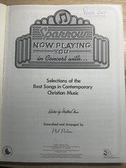 Sparrow, Now Playing You In Concert with…, Christian, Songbook