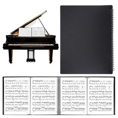 4 Pages Expand Sheet Music Folder, Spiral Sheet Musics Binder Allow Annotatio…