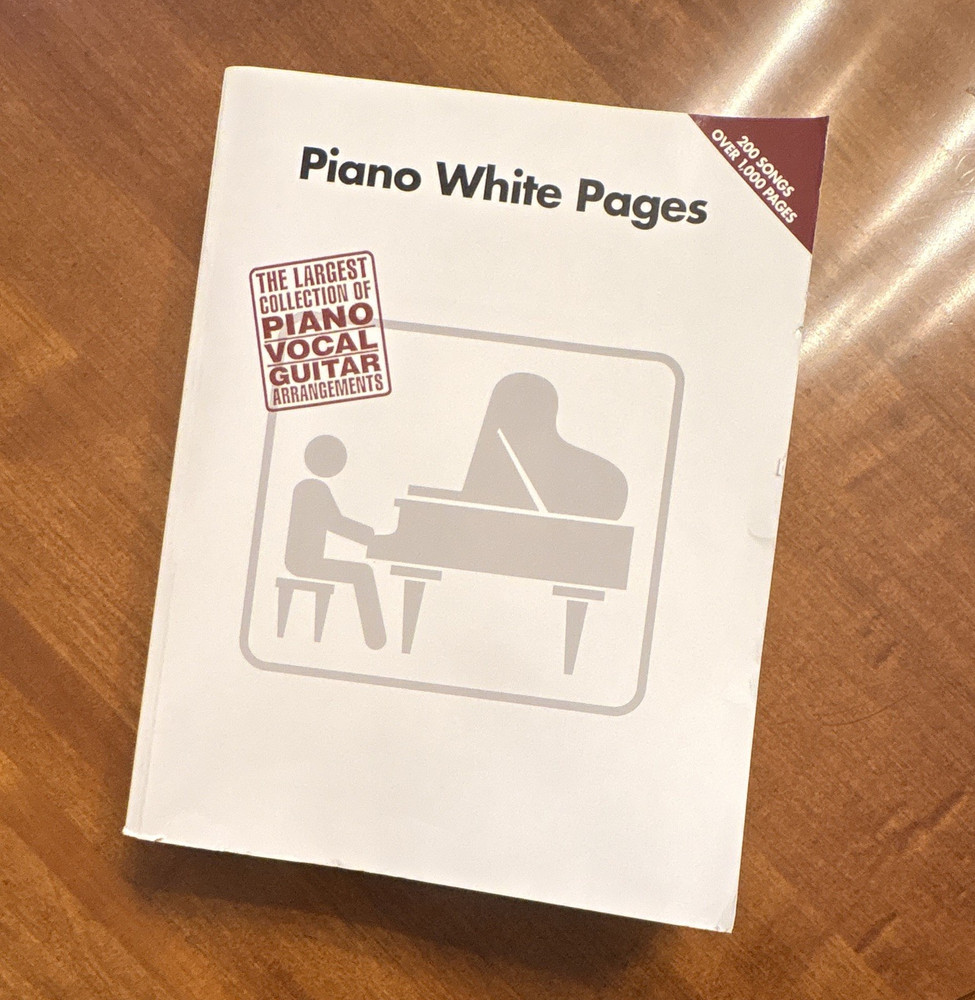 Piano White Pages Piano/Vocal/Guitar Collection Song Book for Solo