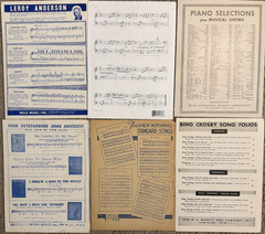 Vintage Piano Sheet Music Lot Of 33 Mixed Songs Classics Pop Folk Holiday Sheets
