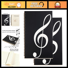 Blank Sheet Music Notebook 2 Pack – 160 Pages, 10 Staves Manuscript Paper