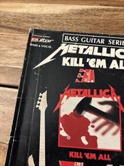 Metallica Kill &lsquo;Em All Bass Guitar Tab Book & Lyrics