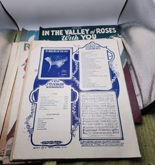 Vintage Sheet Music Assorted Lot Of 10 Used Guitar Ukulele Vocals Piano lyrics