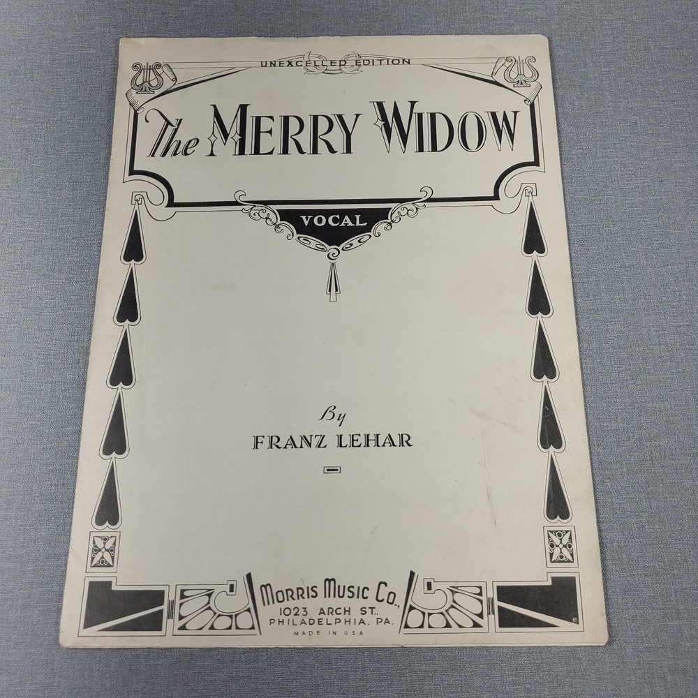 The Merry Widow Vocal Sheet Music Franz Lehar Morris Music