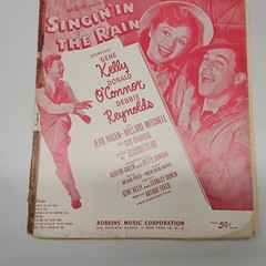 Should I 1952 Sheet Music From Singin&rsquo; In The Rain 6 Pages Movie Poster *Damaged