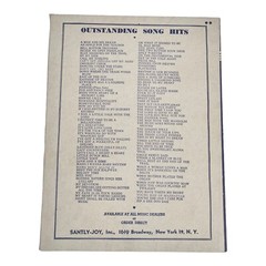 Sparrow in the Tree Top Sheet Music Vocals 1951 Guy Mitchell