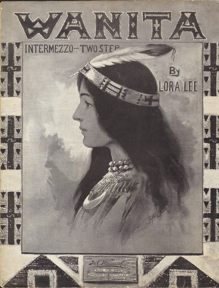 Wanita 1904 LORA LEE Beautful NATIVE AMERICAN Intermezzo Sheet Music!