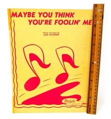 Maybe You Think You&rsquo;re Foolin Me Sheet Music 1946 Piano Clean Beginner US Seller