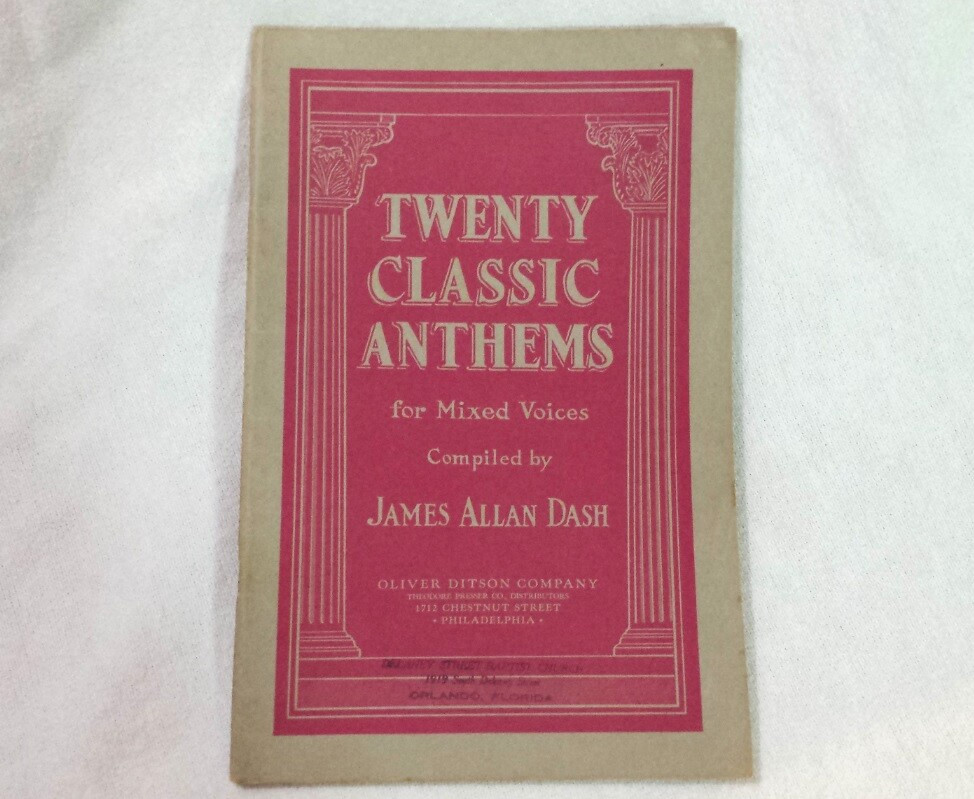 Gospel « Twenty Classic Anthems » Mixed Voices Church Hymnal Sheet Music Book 1945