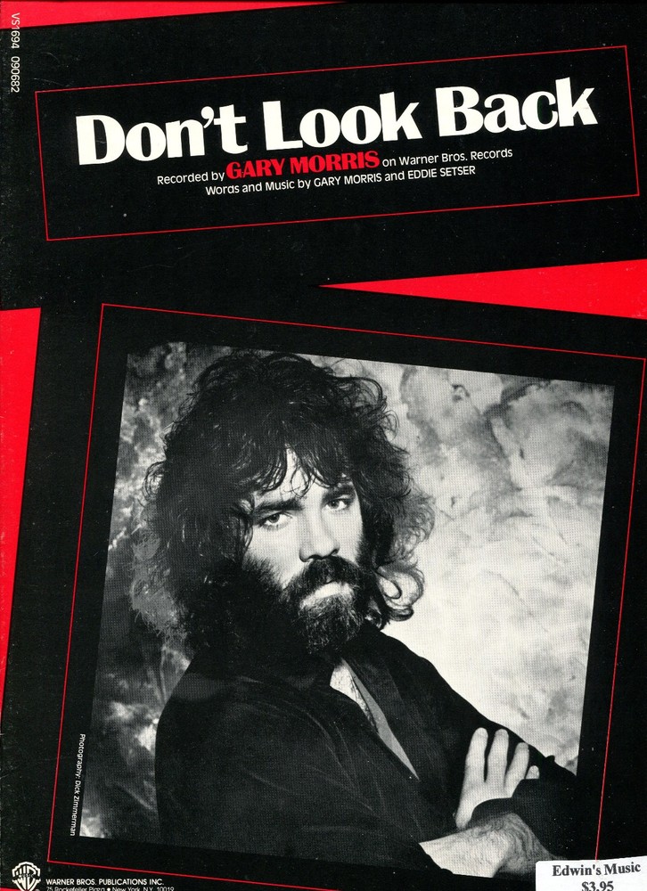 1982 Sheet Music ~ DON’T LOOK BACK ~ Gary Morris ~ Vintage! New!