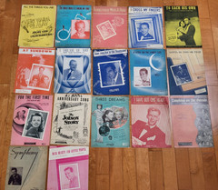 Lot of 33 VTG 1940s Piano Sheet Movie Music Betty Grable Humphrey Bogart Goodman