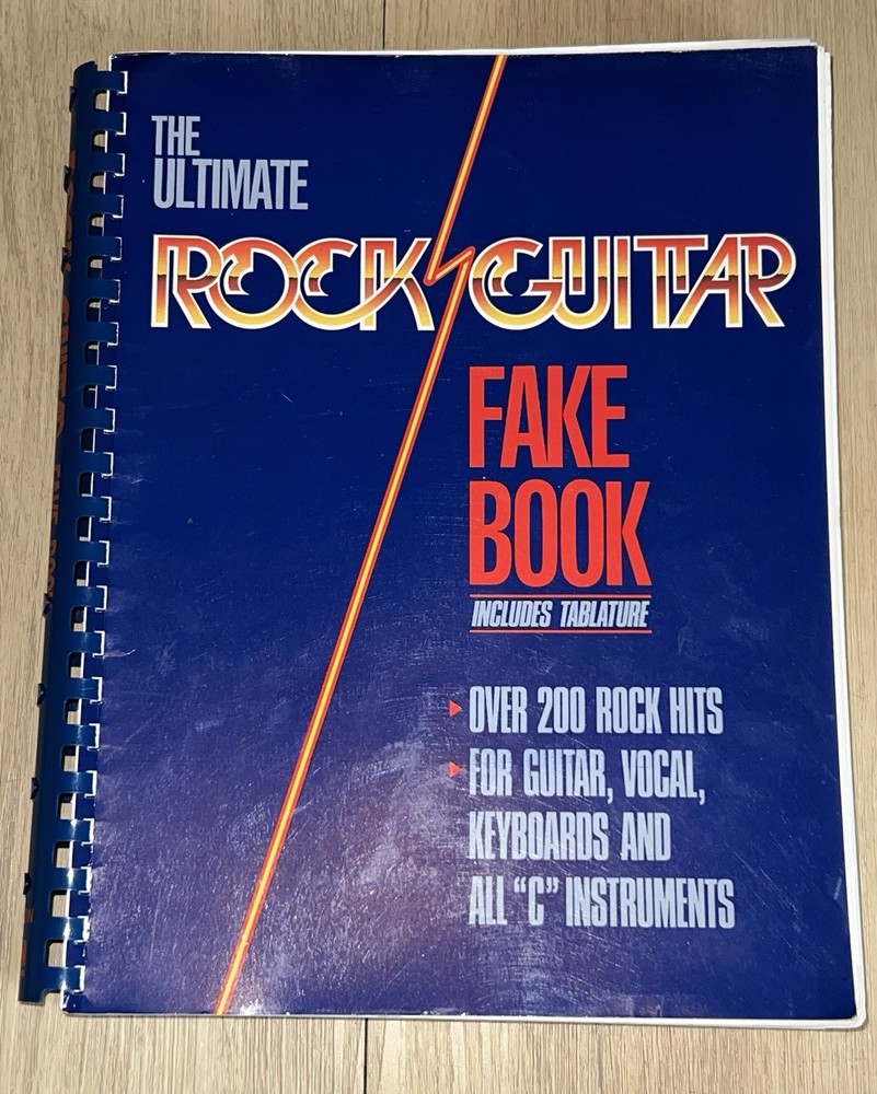 The Ultimate Rock Guitar Fake Book w Tablature Hal Leonard Spiral Bound 1988