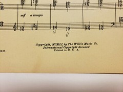 Sheet Music-« The Harp » by N. Louise Wright, 1951, MCM,Piano Solo(SM21)