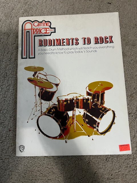 Rudiments to Rock Carmine Appice Basic Drum Method Sheet Music Lesson Book