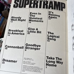 The Best of Supertramp Songbook Sheet Music SEE FULL LIST 10 Songs