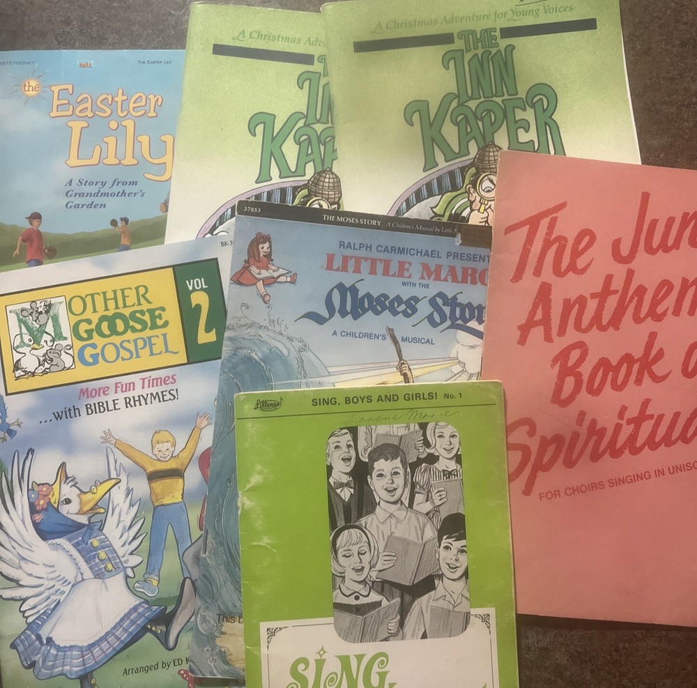 Lot Vintage Christian Choir Children Sheet Music Books 50’s-80’s