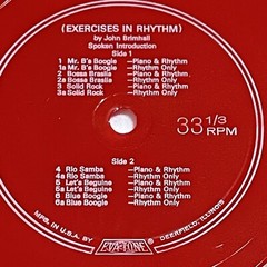 PIANO JOHN BRIMHALL EXERCISES IN RHYTHM INCLUDES ORIGINAL (33 record red new)