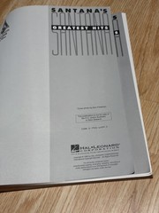 Vintage Hal Leonard Santana Greatest Hits Guitar Tab Sheet Music HL00690031