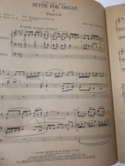 Eric De Lamarter Suite for Organ Flourish Melody Scherzo Sheet Music M Witmark