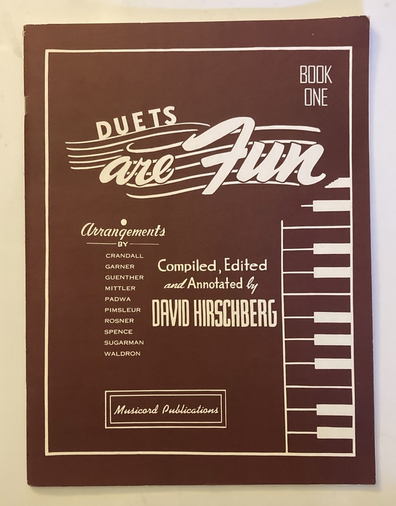 Vintage 1948 Duets Are Fun Book One by David Hirschberg, Musicord PublicationsNY