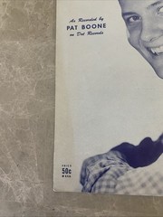 Vintage 1950 Sheet Music Poster I Almost Lost My Mind featuring Pat Boone