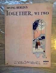 1927 Irving Berlin Together We Two Sheet Music Vintage Art Deco Cover VG