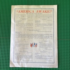 AMERICA AWAKE SHEET MUSIC GEORGE CLINTON BAKER LIBERTY SANTA BARBARA CA USA