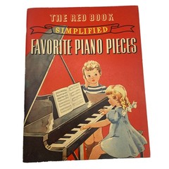 Vtg 1939 Whitman Red Book Simplified Favorite Piano Pieces Music Nostalgic Songs