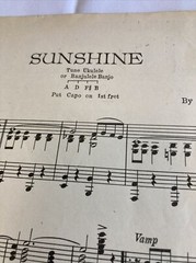 Sunshine by Irving Berlin 1928 Sheet Music
