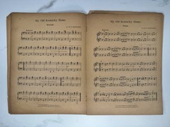 1909 Easy Duets In Easy Keys Piano Music Book G Martaine Illustrated Cover Folio