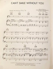 Can&rsquo;t Smile Without You – Recorded by Barry Manilow – Dick James Music ©1978