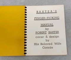 1966 Robert BAXTER&rsquo;S FINGER-PICKING MANUAL BSP-2 Intermediate Advanced Guitar