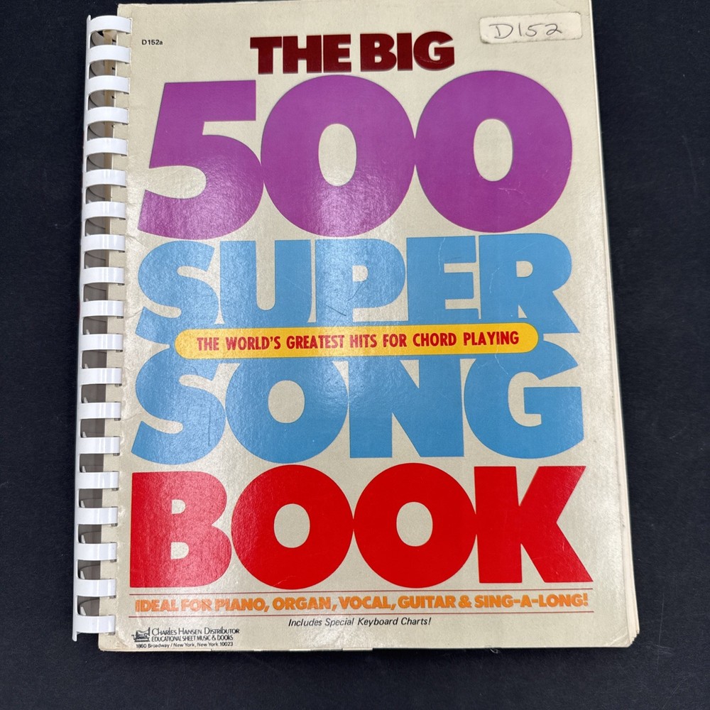 The Big 500 Super Song Book Harry Dexter Charles Hansen Education Sheet Music