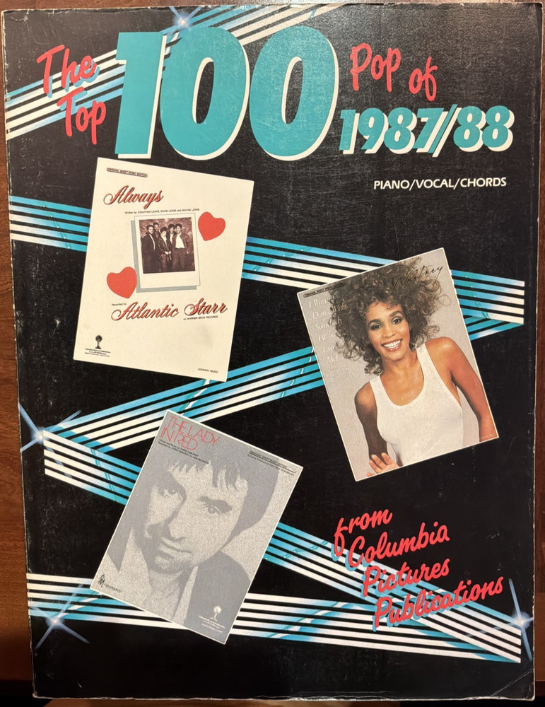 Top 100 Pop of 1987/88 Songbook Piano Vocal Chords Whitney Houston Sheet Music