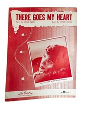Abner Silver Sheet Music There Goes My Heart Illustrated Cover 1950&rsquo;s
