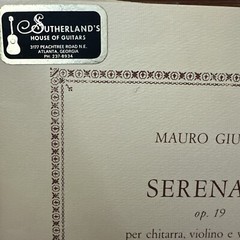 Mauro Giuliani Serenata Op. 9 Classical Guitar Violin sheet Music -HTF 45 Pages