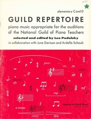 Guild Repertoire Elementary C D Songbook Piano Solo Audition 1961 Podolsky Waltz