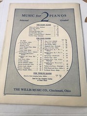 At Evening by N. Louise Wright 1937 piano sheet music 2E