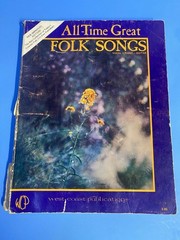 1963 ALL-TIME GREAT FOLK SONGS Sheet Music Piano Guitar Song Book 144 PAGES