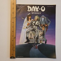 Beetlejuice DAY-O Sheet Music Ephemera POSTER 1988