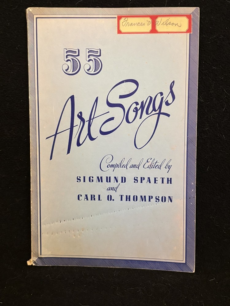 55 ART SONGS – Spaeth & Thompson – VOCAL SCORE – BIRCHARD PB 1963