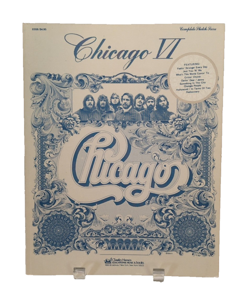 Chicago VI Sheet Music Song Book Piano Vocals 70s Rock Jazz Pop M37