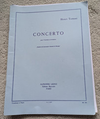 Henri Tomasi Concerto for Trombone and Orchestra Piano Reduction Leduc France