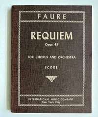 Lot of 2 Miniature Orchestra Scores by Gabriel Faure, Ballade and Requiem