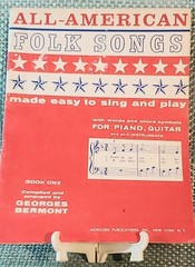 Vintage 1966 All American Folk Songs Book One Sheet Music Musicord Publications