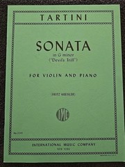 TARTINI SONATA in G Minor (“Devil’s Trill”) For Violin and Piano IMC 2245