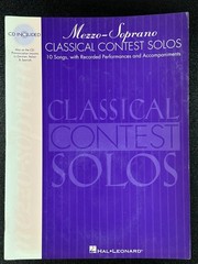 Classical Contest Solos Mezzo Soprano 10 Song Vocal Sheet Music Book w/CD 1997