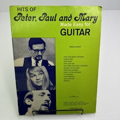 Hits of Peter Paul and Mary Made Easy for Guitar Sheet Music 1965
