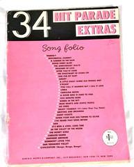 34 Hit Parade Extras Song Folio Music Score Book Dozens of Songs 1952 MCM Vtg